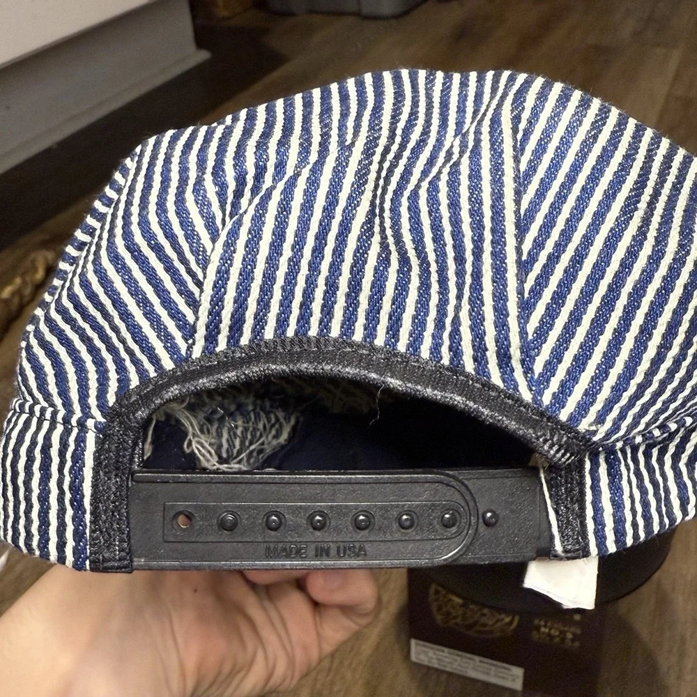 Vintage 80s‎ Chattanooga Tennessee Conductor Snapback Youth Kids Hickory Stripe